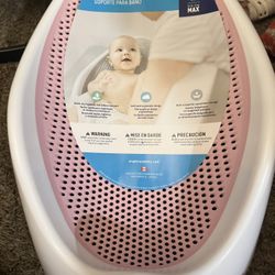 Angelcare Plastic Baby Bathtub Support Seat, Pink, Unisex, 1 Count 