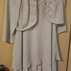 2pc Women's Green Dress Set Plus Size 