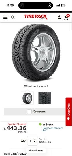 285/40/20 Tire