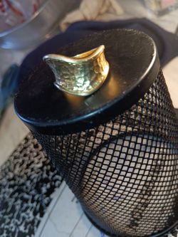 Mans gold and silver ring. Italy 925 and 14 kt.