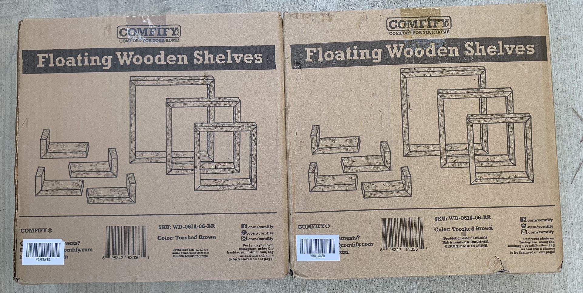 Home Wall Decor Floating Wood Shelves - $20 Each 