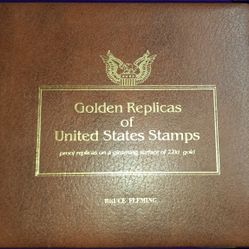 Golden Replicas United States Stamps Includes 41 First Day Covers, History Of Stamp Card and Gleaming  Proof Replicas on 22kt gold layered Surface Of 