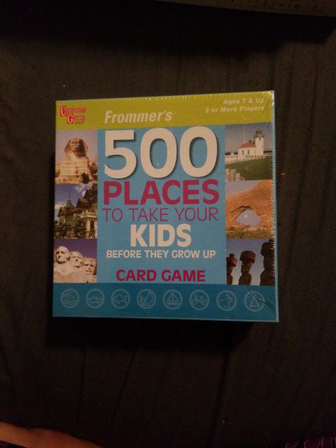 500 Places to take your Kids before they grow up Card game