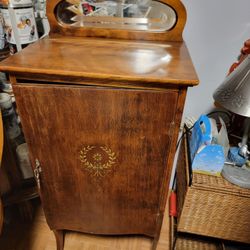 Antique  Table With Cabinet 