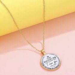 Girl Round Charm Necklace 