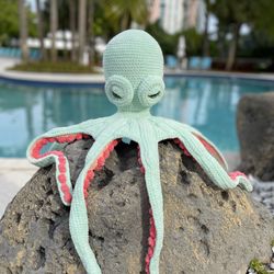 Handmade Large Knitted Octopus