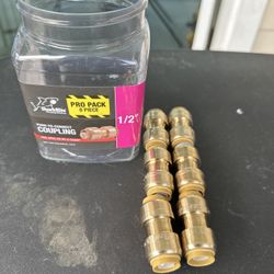 SharkBite ½-in Push-to-Connect Brass Couplings – Pro Pack 6-Piece