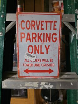 Corvette Parking Only Sign
