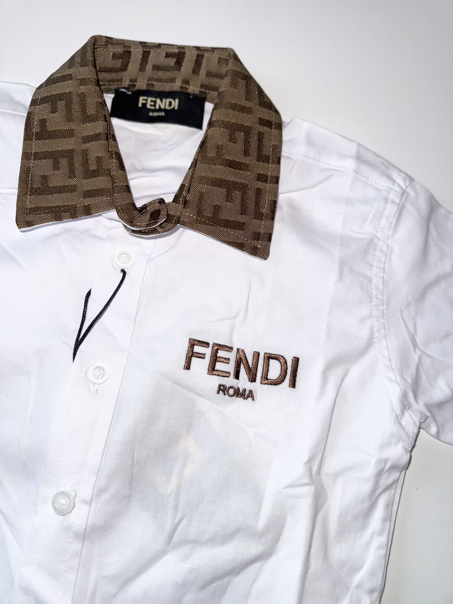 Fendi Toddler Button Down Long Sleeve Shirt