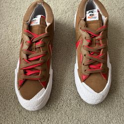 Nike Blazer Low x Sacai British Tan Size 11.5 Brand New