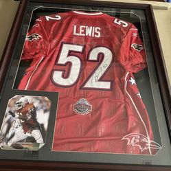 Rare 2005 AFC Authentic Pro Bowl Ray Lewis Autographed Jersey