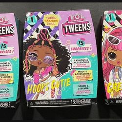 lol surprise tweens series 1 freshest, cherry bb, hoops cutie