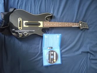 Guitar hero guitar,game, and USB for PS4