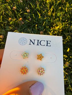Girls 18K Gold-Plated Stud Earrings – Premium Quality ✨