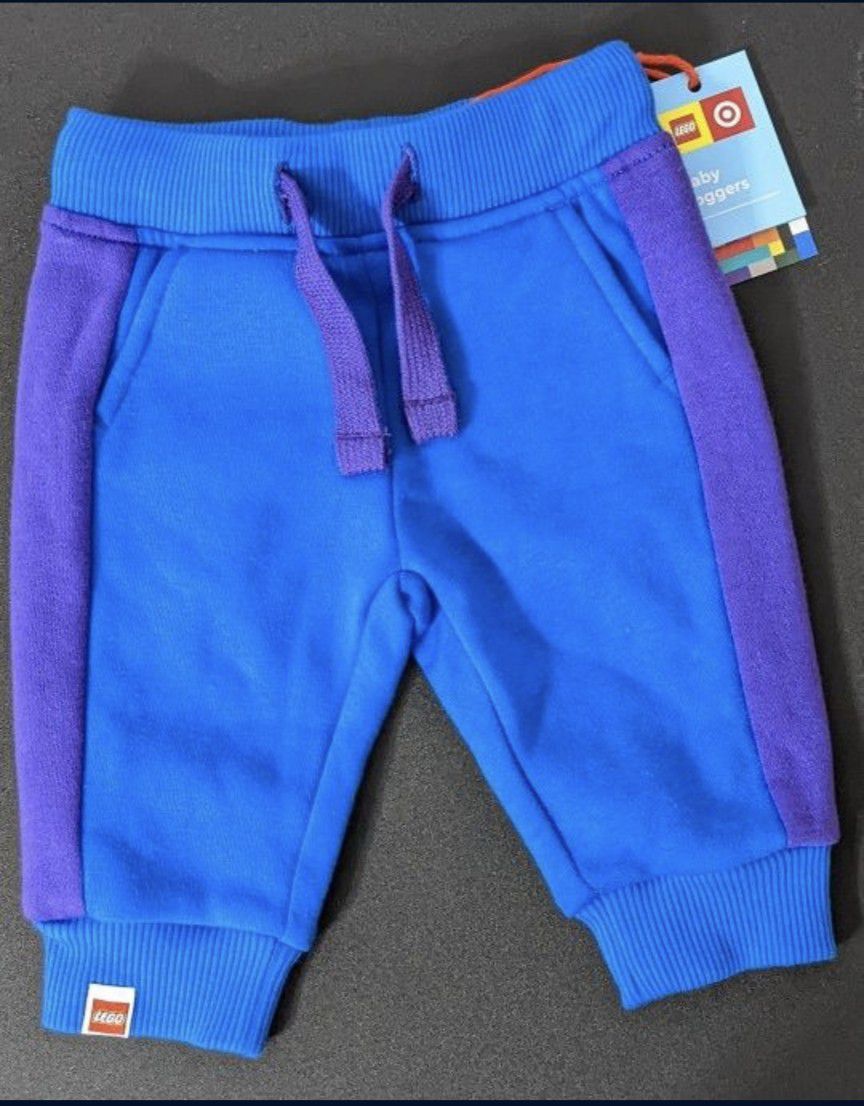 NEWBORN BABY BLUE TRACK JOGGER PANTS-LEGO® Collection