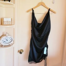 Womens Black Sleeveless Dress 