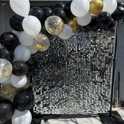 Silver Backdrop With Stand