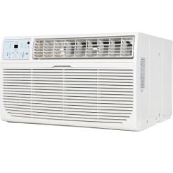 Keystone 10,000 BTU Wall Mounted Air Conditioner with Supplemental Heat and Dehumidifier, 230V, Wall AC with Remote Control for Small and Medium Sized