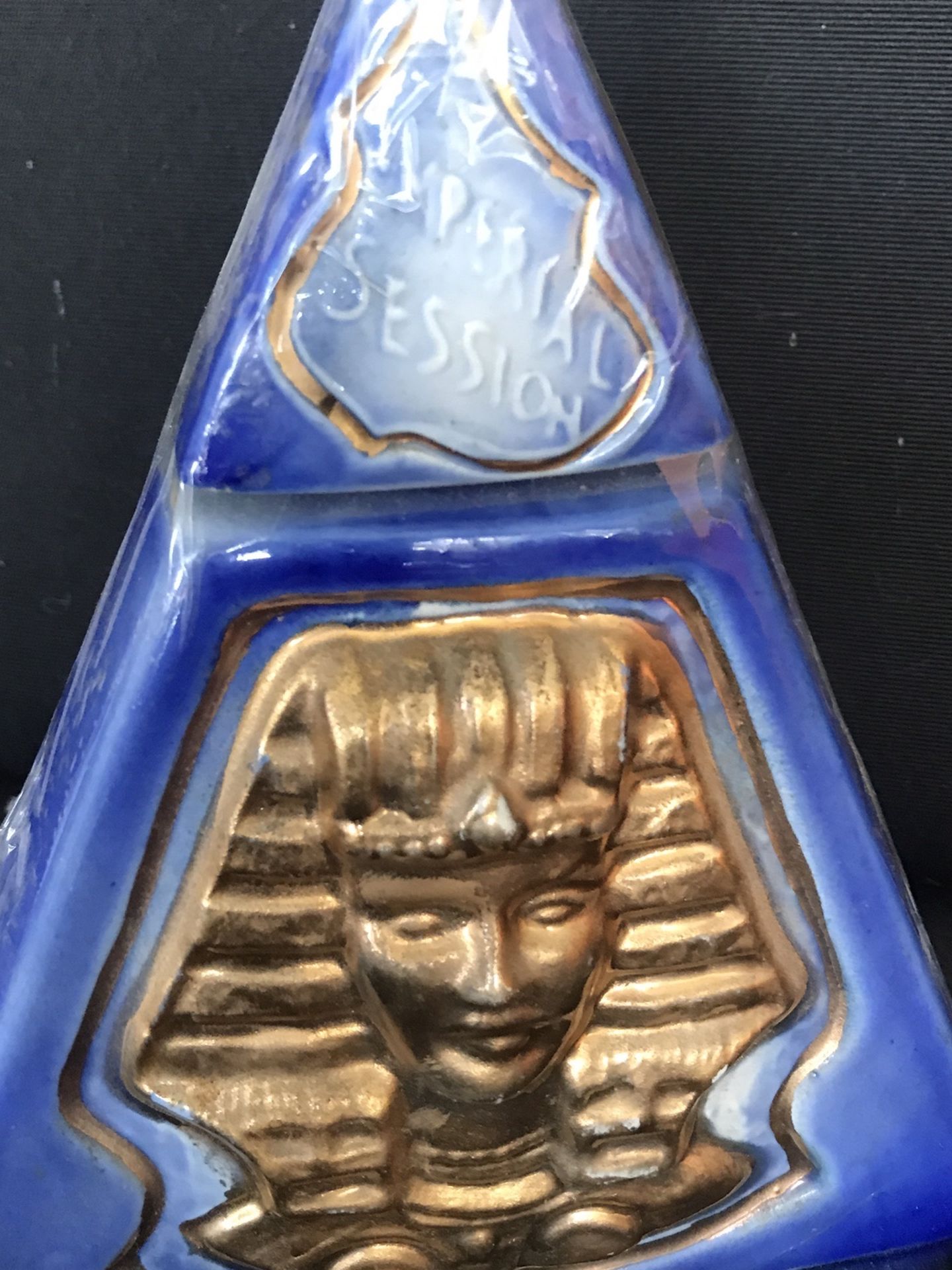 Vintage Jim Beam King Tut Bourbon Whiskey Bottle 1970