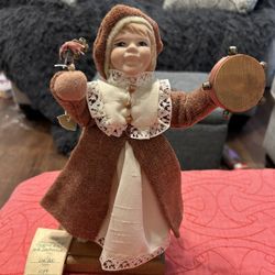 "Toddler Girl with Tambourine” Christi Character Doll Collectible 1989