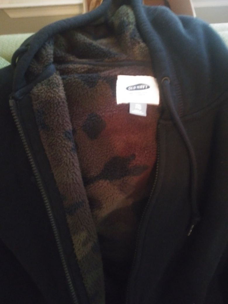 Medium thickness hoodie Black exterior XXL