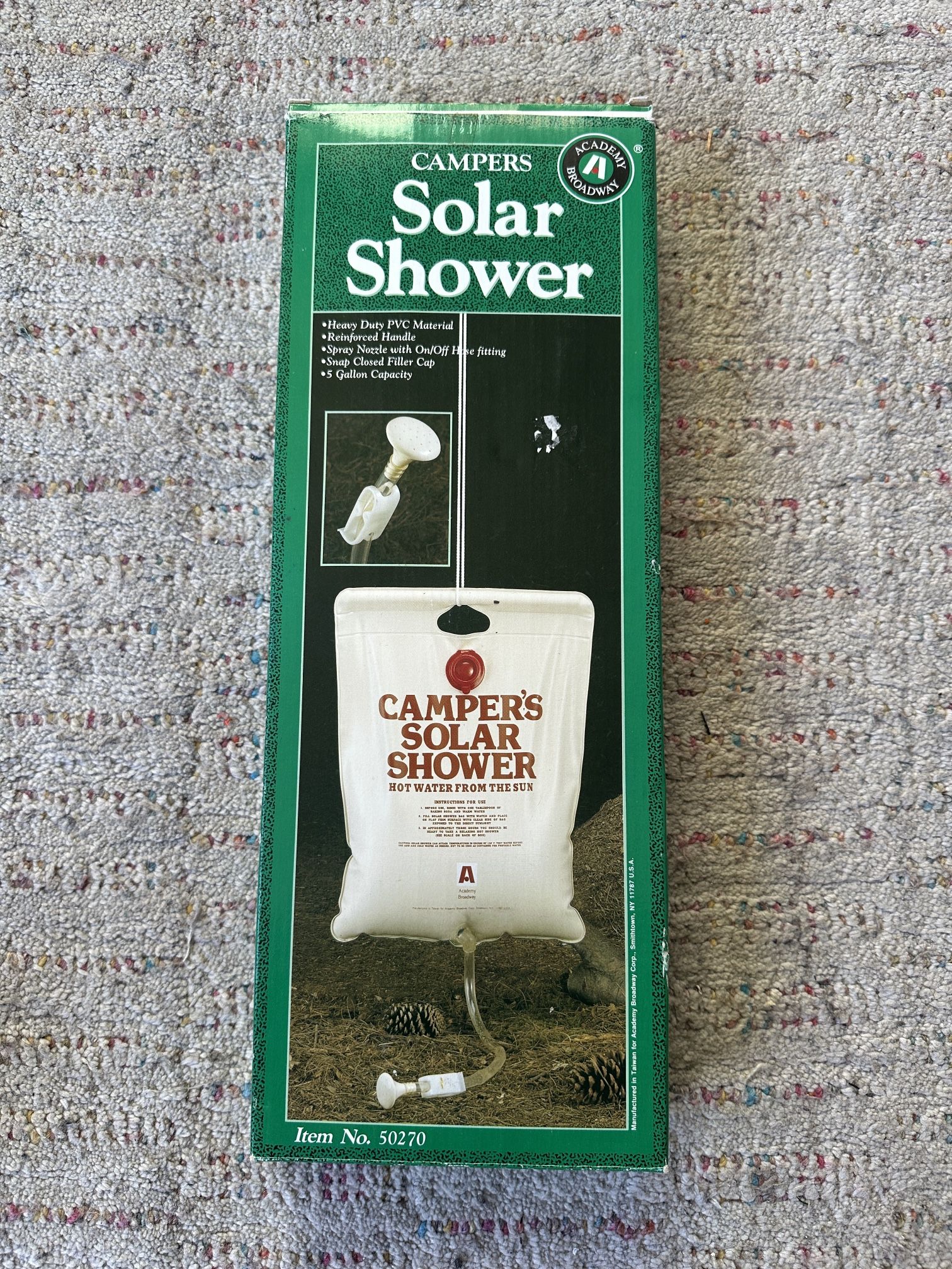 Camping solar shower