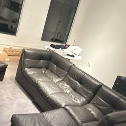 Z Gallerie Leather Couch