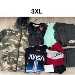 A bundle of 7 pieces of 3XL men’s clothings. 