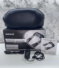 Nekteck Shiatsu Kneading Neck & Shoulder Massager Heat LMS-801 Tested w/ Box