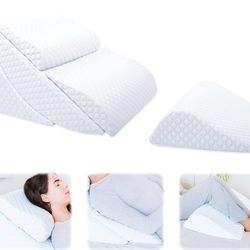 Adjustable Memory Foam Wedge Pillows - 5 Piece Set