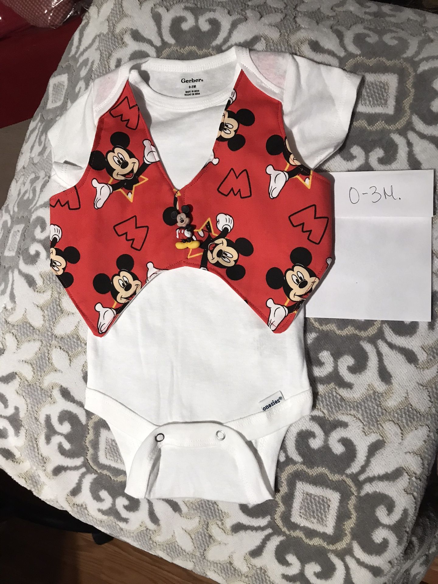 Baby Clothes Mickey Mouse Onesie