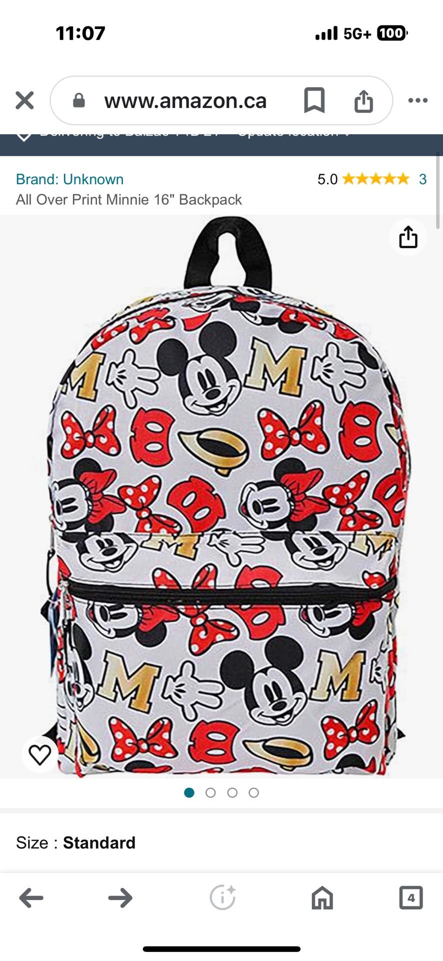 Minnie Mouse Backpack 