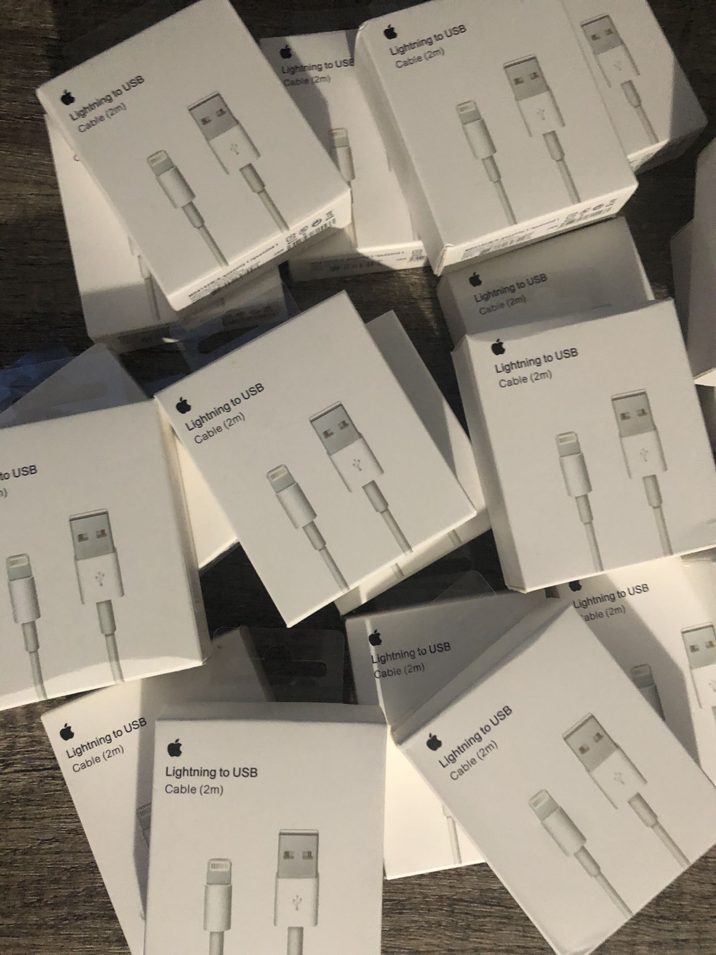 3 Original iPhone Apple Chargers 2m (6 feet)