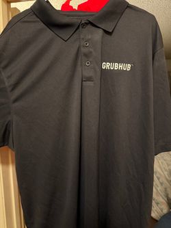 2XL Grubhub Black Polo/Red TShirt/Red Hat
