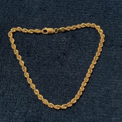 Gold Rope Chain Bracelet 