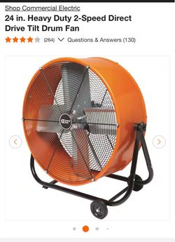 Commercial Electric 24 in. Heavy Duty Drum Fan