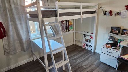 Twin loft bed frame
