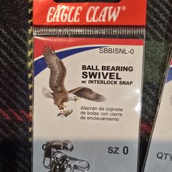 5 pks Eagle Claw Ball Bearing Swivel