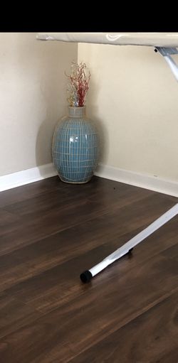 Blue Floor Vase With Faux Branches 