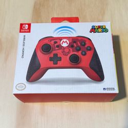 Mario Edition HORI Wireless HORIPAD Controller Nintendo Switch Preowned Good!!