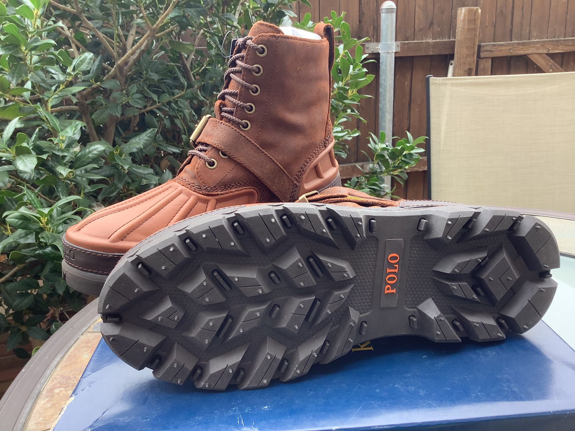 NEW MEN’S POLO RALPH LAUREN OSLO HIGH WATERPROOF POLO BOOTS Sz 8.5 & 9 Available