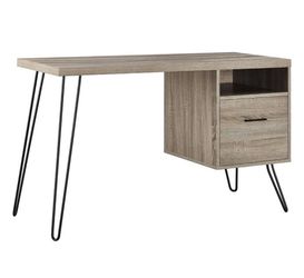 45” Wide GDFStudio Landon Mid century Ameriwood Home Computer Desk Brown - New in Box