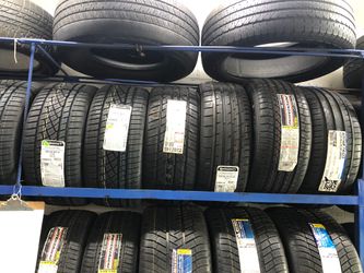 Name brand tires with price chart and size at the end