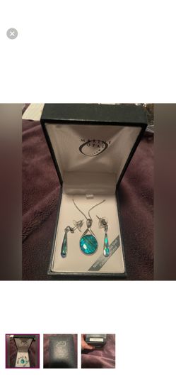 Blue Earrings And Necklace Set