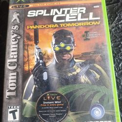 XBOX BACKWARDS COMPATIBLE SPLINTER CELL PANDORA TOMORROW GAME COMPLETE IN BOX $20 FINAL PRICE READ DESCRIPTION AND SEE ALL PICTURES