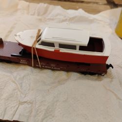 Flatbed Train With Boat