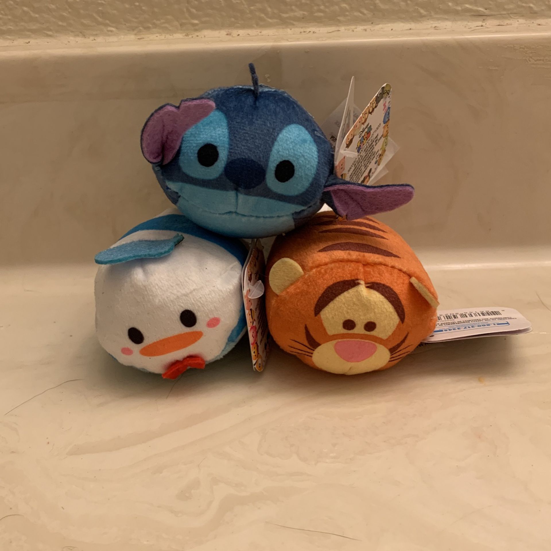  Diney Stitch, Donald Duck And Winnie The Pooh Tsum Tsum 3 for 7.50 Or 2.50 Each 