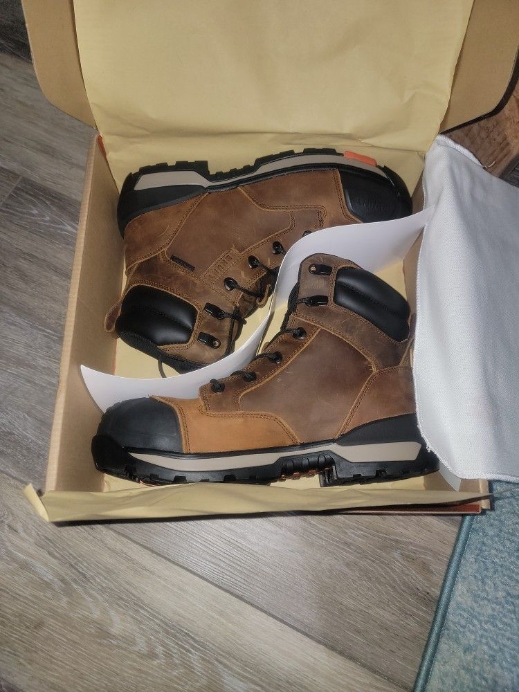 BRUNT "THE PERKINS (COMP TOE) Steel Toe Work Boots M9.5