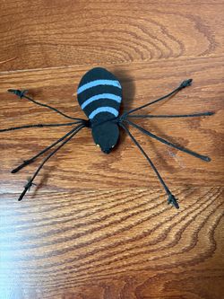 De Kulture Works Wool Felt Spider Ornament Handmade Halloween Tabletop Decor
