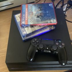 Ps4 Pro 1tb With One Controller And 3 Games 